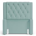 Ver imagem 7 de Cabeceira e Calçadeira Báu Solteiro Atena 90cm Capitonê Veludo Acqua - Desk Design