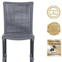 Ver imagem 6 de Mesa Ascoli 120 Cm com 6 Cadeiras Cannes de Alumínio Trama Prata