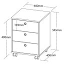 Ver imagem 2 de Gaveteiro para Escritório 3 Gavetas com Rodízios Neo Preto