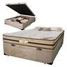 Cama Box com Baú Casal + Colchão de Molas Ensacadas - Atlanta - Apolospuma Premium - 138x188x64cm:be - 2