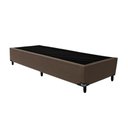 Ver imagem 1 de Base Box Solteiro - Suede Aveludado Cinza 88x188cm em Madeira Eucalipto - Fjr Estofados