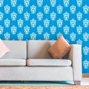 Ver imagem 1 de Papel de Parede Lavável Clássico Arabesco Azul