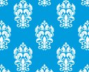 Ver imagem 2 de Papel de Parede Lavável Clássico Arabesco Azul