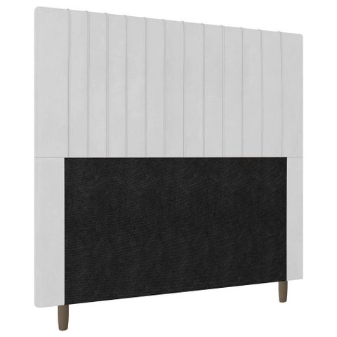 Cabeceira Cama Box Casal King Size Nala 195cm Corano Branco