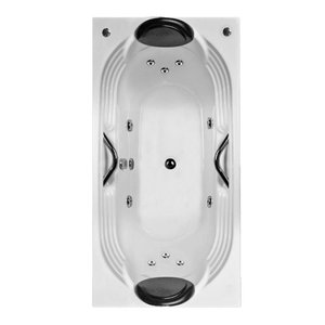 Banheira Retangular Carrancas Completa com Hidro em Acrílico - 1.70x0.80x0.43 - 127v