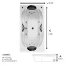 Ver imagem 5 de Banheira Retangular Carrancas Completa com Hidro em Acrílico - 1.70x0.80x0.43 - 127v