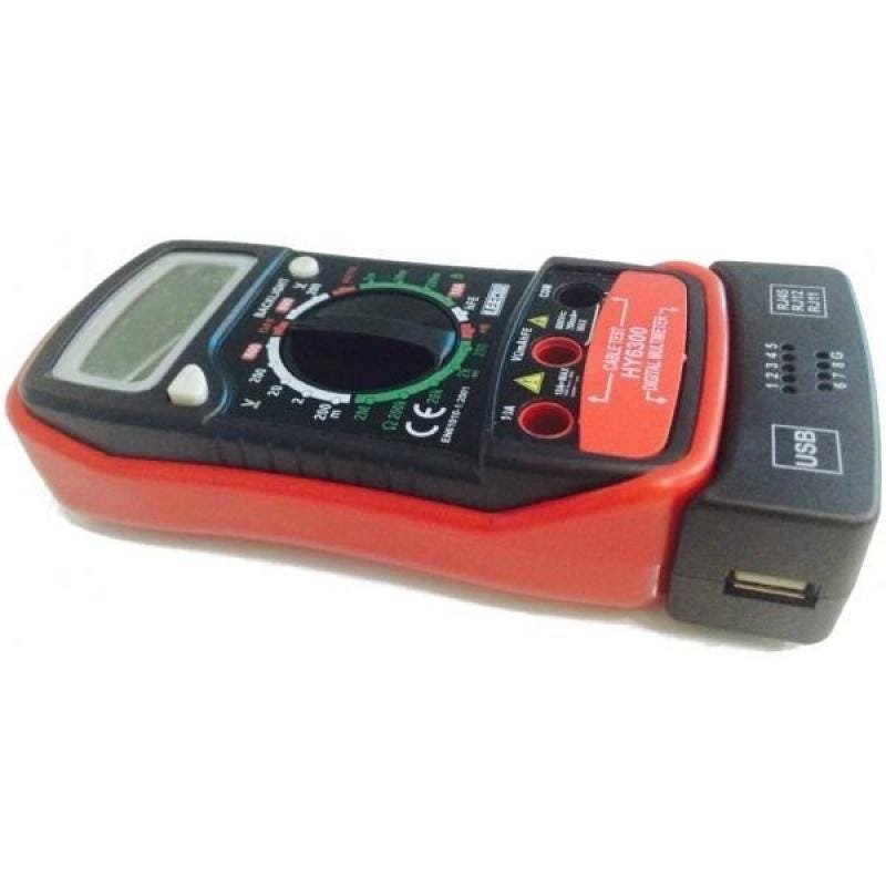 Multímetro Digital com Teste de Rede e Telefonia - Hy6300 - 3