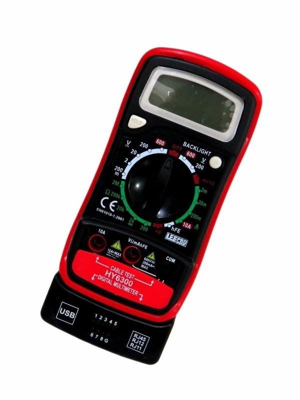 Multímetro Digital com Teste de Rede e Telefonia - Hy6300 - 4