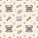 Ver imagem 1 de Papel de Parede Adesivo Animais Pet Shop Cachorros N4357