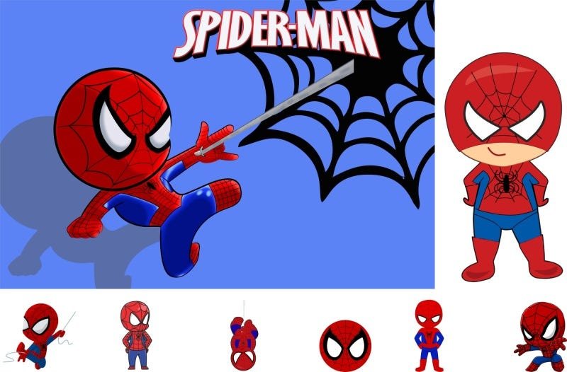 Convite Digital Homem Aranha Cute