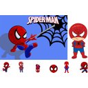 Ver imagem 1 de Kit Painel Lona 1,50x1,00m e Displays Homem Aranha Cute