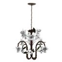 Ver imagem 4 de Lustre para Sala de Estar Rustica com Flores de Ferro Artesanais - Branco