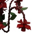 Ver imagem 3 de Lustre para Sala de Estar Rustica com Flores de Ferro Artesanais - Vermelho