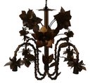 Ver imagem 7 de Lustre para Sala de Estar Rustica com Flores de Ferro Artesanais - Verniz