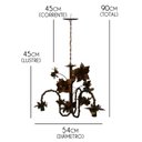 Ver imagem 2 de Luminária para Decoração de Loja Lustre com Flores para Ambiente Moderno - Verniz