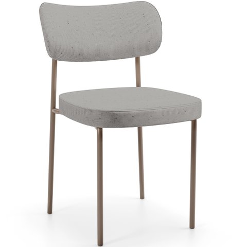 Cadeira Decorativa Sala de Jantar Melina Base Arena L02 Linho Cinza - Lyam Decor