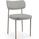 Ver imagem 1 de Cadeira Decorativa Sala de Jantar Melina Base Arena L02 Linho Cinza - Lyam Decor