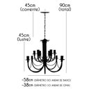 Ver imagem 2 de Lindo Pendente Luminária de Teto Decorativa Sala Dois Andares Preto