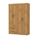 Ver imagem 2 de Guarda-Roupa Solteiro Turim 4 Portas 2 Gavetas Multimóveis CR35554 Cinamomo