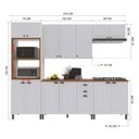 Ver imagem 4 de Armário Cozinha Modulada Completa Americana 100% MDF 270cm Provence Multimóveis Crink-CPL008