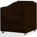 Ver imagem 1 de Poltrona Decorativa Luiza Sintético Marrom