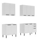 Ver mais imagens de Armário de Cozinha Modulada Completa 6 Peças 100% Mdf Phoenix Móvel na Caixa