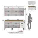 Ver imagem 2 de Armário de Cozinha Modulada Completa 6 Peças 100% Mdf Phoenix Móvel na Caixa
