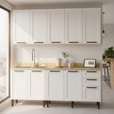 Ver imagem 1 de Armário de Cozinha Modulada Completa 6 Peças 100% Mdf Phoenix Móvel na Caixa