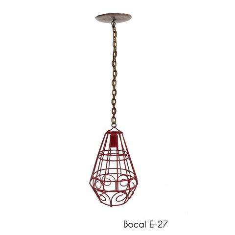 Luminária Aramado de Ferro para Sala de Jantar Moderna Simples - Vermelho
