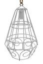 Ver imagem 3 de Luminária Aramado de Ferro para Sala de Jantar Moderna Simples - Branco & Verniz