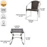 Conjunto Tóquio Alumínio 2 Cadeiras e Mesa de centro para Área Externa, Varanda, Jardim, Piscina - 2