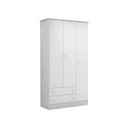 Ver imagem 3 de Quarto Infantil Meu Soninho Guarda Roupa e Cômoda Sapateira Branco - Fdecor