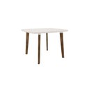 Ver imagem 1 de Mesa de Jantar Jade 4 Lugares Off White com Vidro Pés Oblongos – Rv Móveis