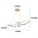 Ver imagem 2 de Pendente Luminária Led 45w 3 Tonalidades Dourado Lp017a