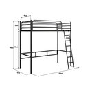 Ver imagem 5 de Beliche Suspenso de Ferro Solteiro - Nick:preto