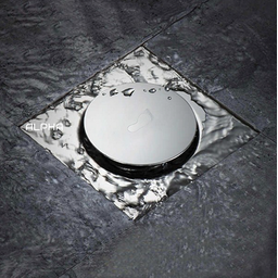 Ralo Click Inteligente P/ Banheiro Quadrado 10 Cm Inox Cromo:Cromado - 8