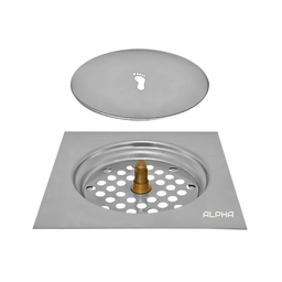 Ralo Click Inteligente P/ Banheiro Quadrado 10 Cm Inox Cromo:Cromado - 5