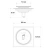 Ralo Click Inteligente P/ Banheiro Quadrado 10 Cm Inox Cromo:Cromado - 9