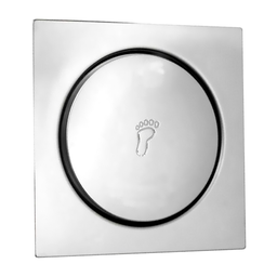 Ralo Click Inteligente P/ Banheiro Quadrado 10 Cm Inox Cromo:Cromado - 1
