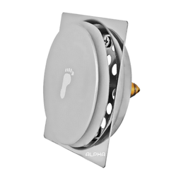 Ralo Click Inteligente P/ Banheiro Quadrado 10 Cm Inox Cromo:Cromado - 6