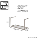Ver imagem 4 de Prateleira de Ferro Estilo industrial Organizador Aço Angra - Champagne