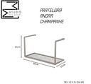 Ver imagem 4 de Prateleira de Ferro Estilo industrial Organizador Aço Angra - Champagne