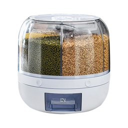 Dispenser D Alimentos Giratório C 6 Divisões P Grãos Cereais - 1