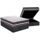 Ver imagem 1 de Cama Box Baú Casal: Colchão Anatômico Herval Ag65 Belfort + Base Crc Suede Gray (138x188)