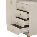 Ver imagem 7 de Cômoda Guarda-Roupa Cristine 4 Gavetas MDP com Espelho Fendi
