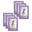 Ver imagem 1 de Kit 6 Molduras Porta Retrato 10X15 Lilás