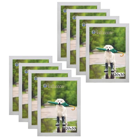 Kit 8 Molduras Porta Retrato 20X30 Branco