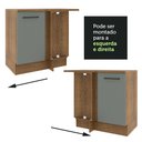 Ver mais imagens de Balcão de Canto Madesa Agata 1 Porta Rustic/Cinza Cor:Rustic/Cinza