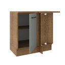 Ver imagem 4 de Balcão de Canto Madesa Agata 1 Porta Rustic/Cinza Cor:Rustic/Cinza