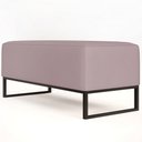 Ver imagem 7 de Kit 02 Puffs Decorativo Para Sala de Estar Cléo W01 Base de Ferro 90 cm Suede Rosê - Lyam Decor
